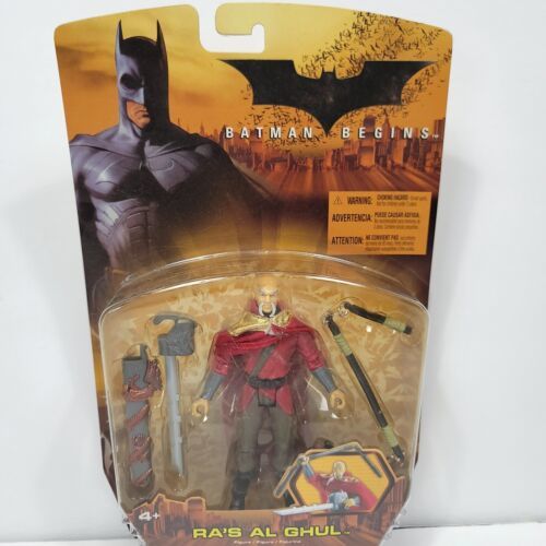 Batman Begins Ra's Al Ghul Action Figure With Weapons Mattel NEW Card Creased Everything Else