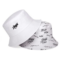 New Girl's Letter Embroidery Double-sided Fisherman Hat Casual All-match Basin H - $43.53