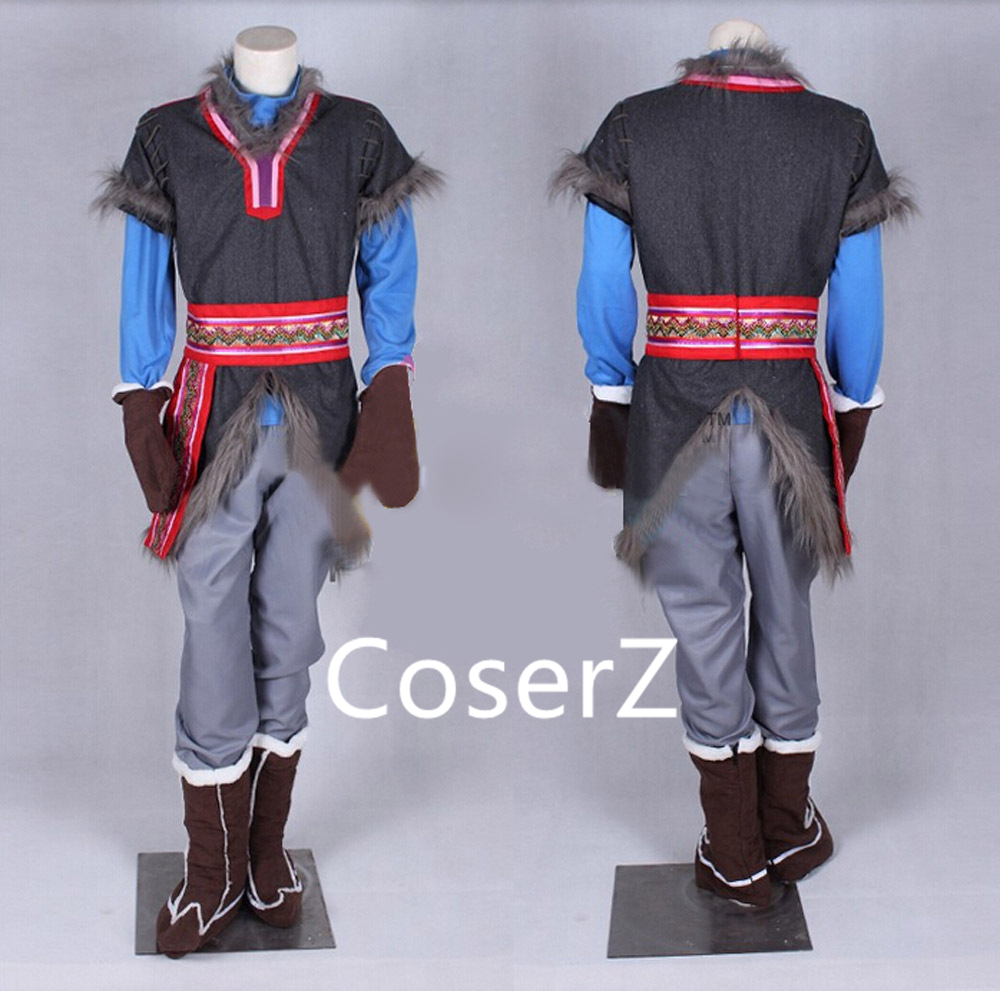 Custommade Kristoff Costume Outfit Halloween Cosplay Costume Men