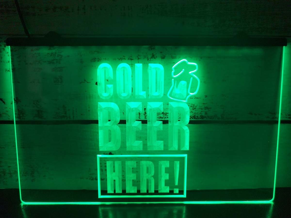 Cold Beer Here Led Neon Light Sign Open Bar Club Pub Decor Gift Advertise