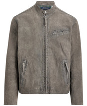 Polo Ralph Lauren, Suede Cafe Racer Jacket , Gray, XL - $499.99