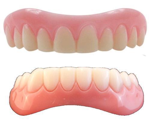 Instant Smile Teeth MEDIUM top & BOTTOM SET ONE PKG EX BEADS perfect photo fast
