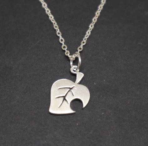 Sterling Silver Animal Crossing New Leaf Pendant Necklace