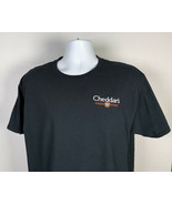 Cheddar&#39;s Scratch Kitchen Embroidered T Shirt Mens Large Black - $21.73