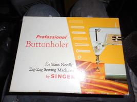 Singer Touch & Sew Professional Buttonholer #161829 w/20 Dies Used Works - $15.00