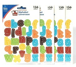 4 Packs Carson Dellosa Education Hipster 156 Alphabet Lowercase Shape Stickers