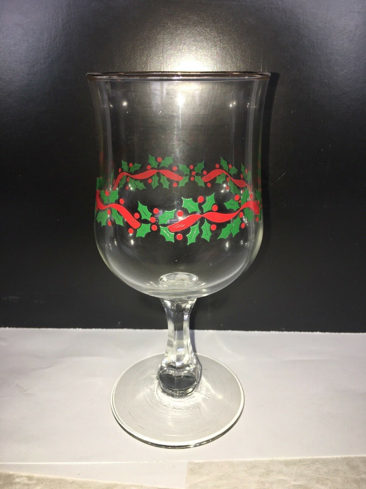 Vintage Arby's Christmas Holiday Glass 6 3/4” Arby's