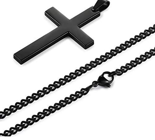 Christian Jesus Cross Necklace Black Prayer Choker Cross Pendant Necklaces Gift