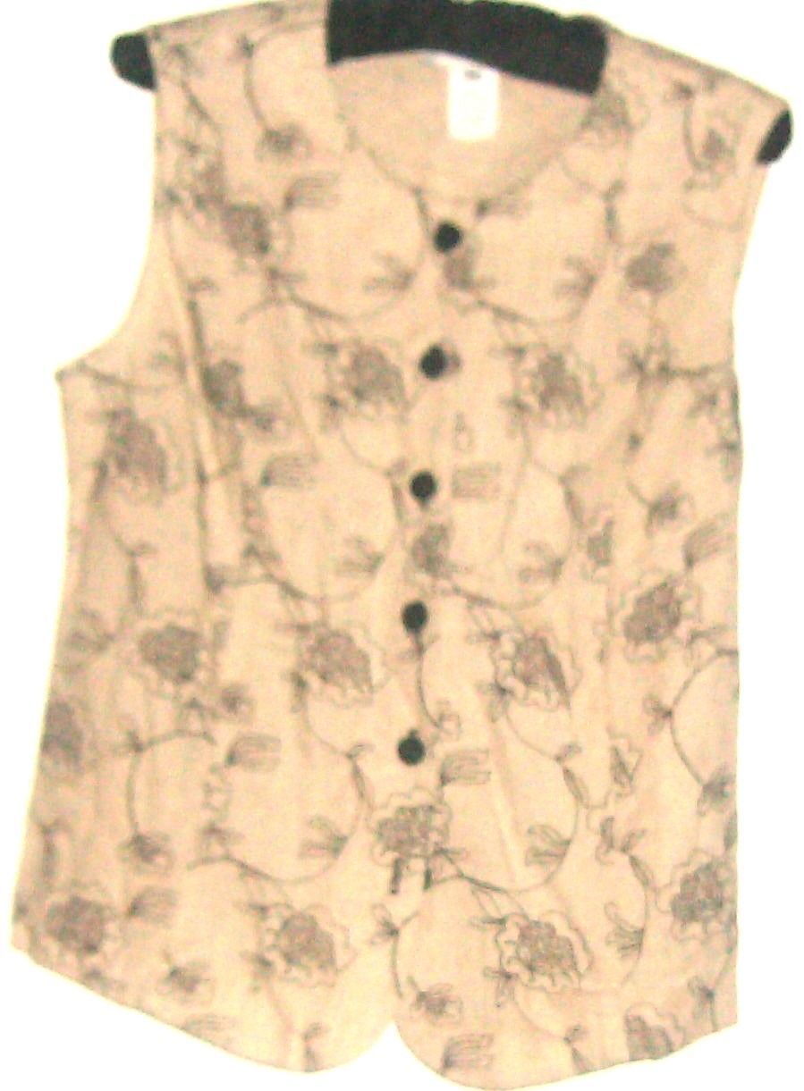 Primary image for WOMEN'S BEIGE PRINTED SCOOP NECK TANK/CAMI SIZE M