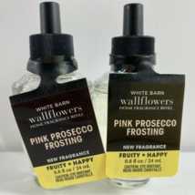 Lot Of 2 Bath & Body Works Pink Prosecco Frosting Wallflower Oil Refill Bulbs - $17.81