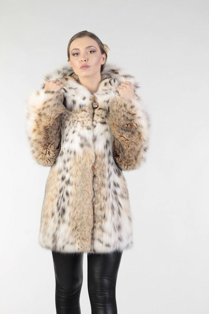 Women's Bobcat Lynx Fur Coat LEDA - Coats & Jackets