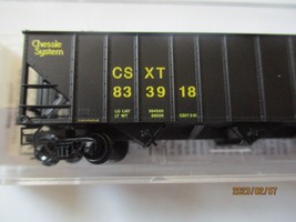 Micro-Trains # 10800442 CSX/EX-CHESSIE 100 Ton 3-Bay open Hopper w/Load. N-Scale image 2