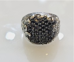 David Yurman Sterling Silver Ring with black diamonds size-10 - $1,552.00