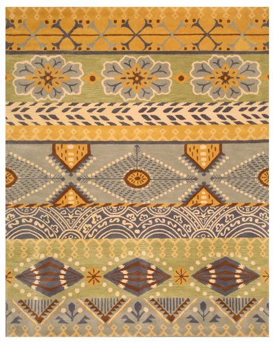 Primary image for EORC IE15MU8X10 Hand-Tufted Wool Nargess Rug, 7'9 x 9'9, Yellow