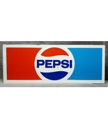 Vintage Original 1975 Metal Pepsi Cola Sign 27.24&quot; x 10.5&quot; Advertising U... - $249.99