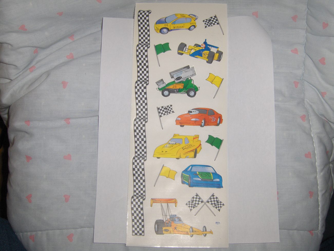 Race Car Scrapbook Stickers Stickers