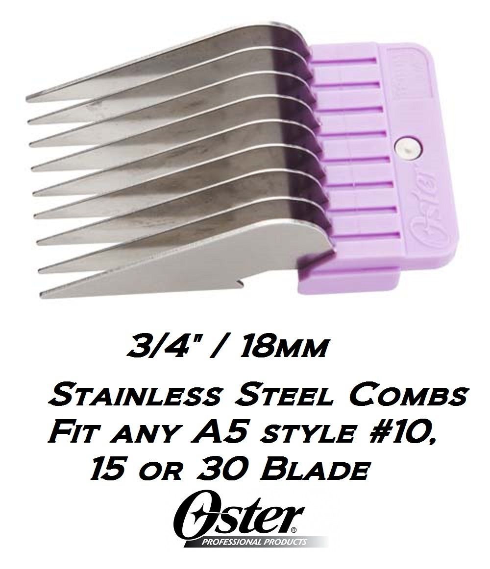 OSTER STAINLESS STEEL GUIDE 3/4COMB Fit A5 A6 AG,Most Laube,Wahl Clipper Blade