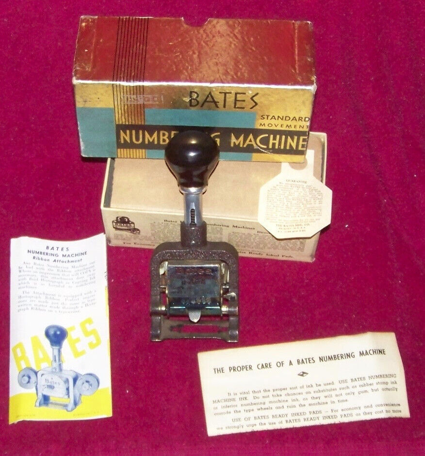 vintage office /store supplies/pricing/selling {bates numbering machine ...