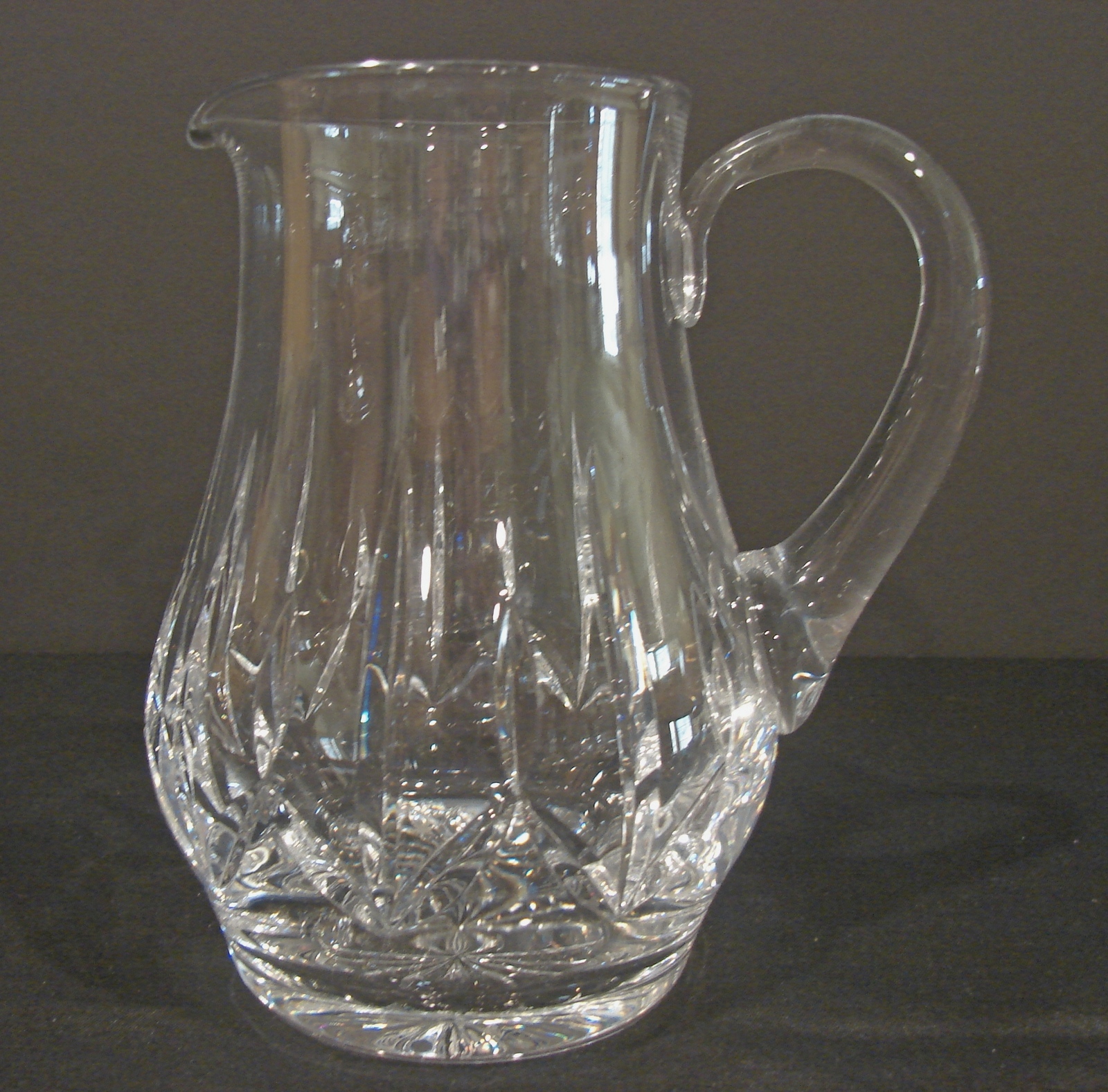 Atlantis Crystal Pitcher Full Lead Cut Hand Blown Brilliant Portugal