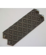  Sergio Gutierrez Liquid Metal by SG Black chrome Mesh Wide Cuff Bracelet B26BLK - $125.95