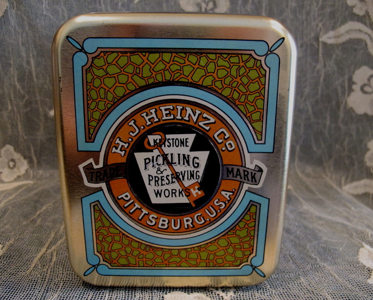 HEINZS Pearls HEINZ Pickles Onions Tin Vintage Souvenir Collector