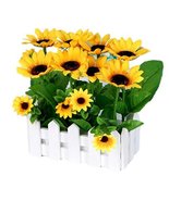 George Jimmy Artificial Flowers Arrangement Room Components Wood Fence F... - $24.49