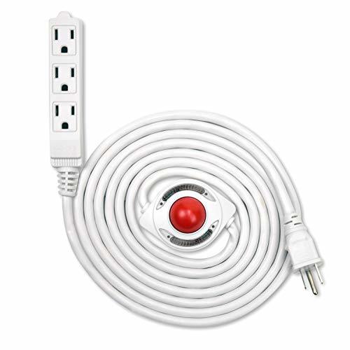 NEW! Electes 15 Feet 3 Grounded Outlets Extension Cord with Foot Switch and Ligh Extension Cords