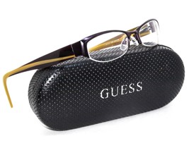 Guess Women's Eyeglasses GU1417 PUR Purple Honey Half Rim Frame  51[]17 135 Case - $34.99