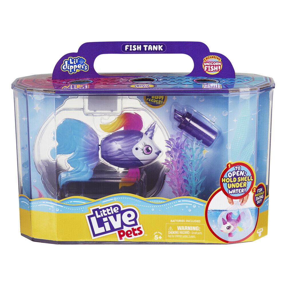 Primary image for Little Live Pets Lil Dippers Fish Tank with Unicorn Fish Toy by Moose Toys NIB
