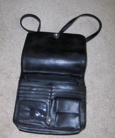Nine West Black Leather Purse Organizer Handbag - Handbags & Purses