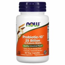 Probiotic-10 25 Billion 50 Veg Capsules GMP Quality Assured, Kosher - $54.90