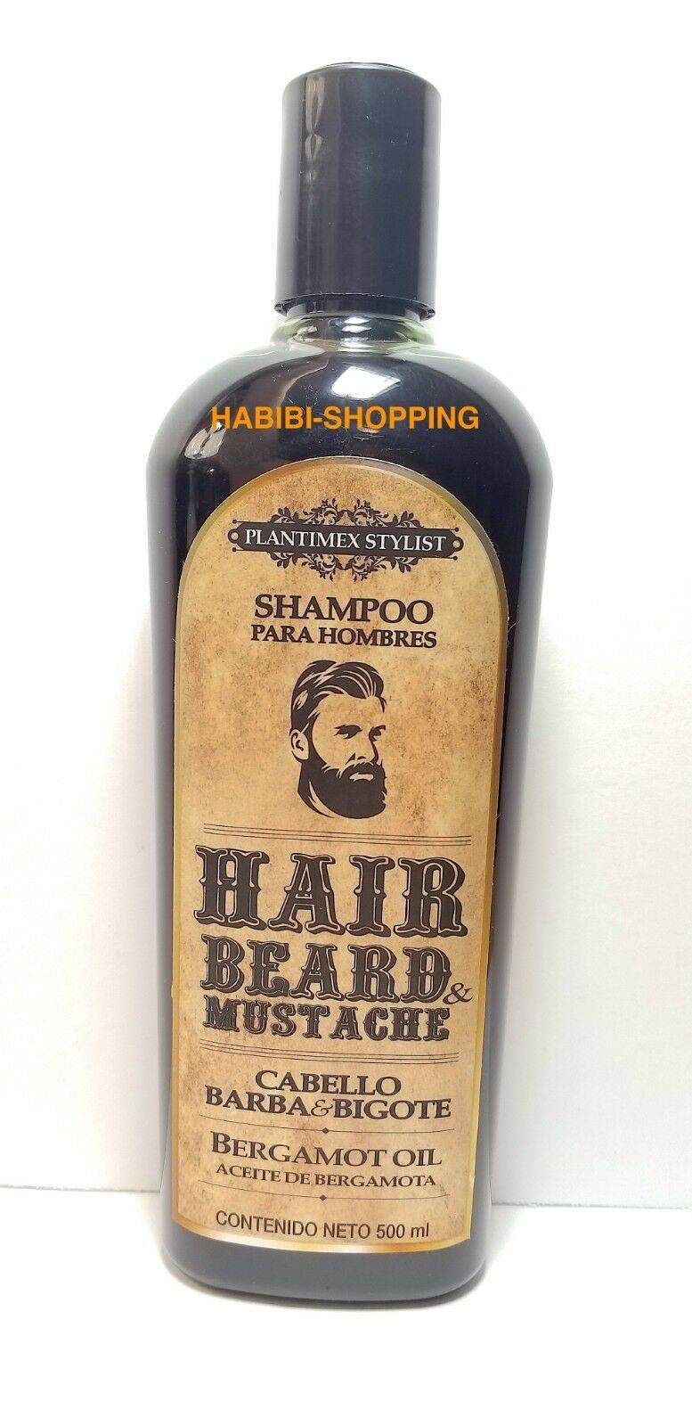 SHAMPOO PARA HOMBRES CABELLO BARBA & BIGOTE CON ACEITE DE BERGAMOTA
