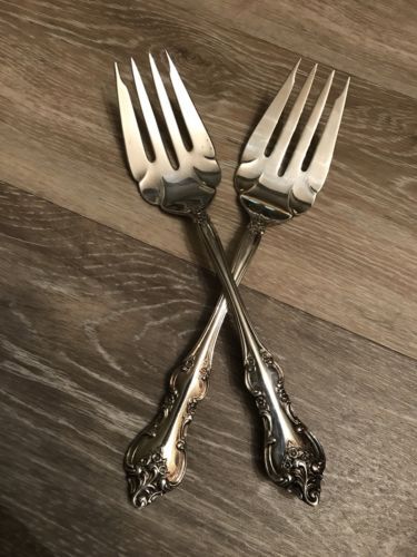 Primary image for ORLEANS 1964 SILVERPLATE COLD MEAT SERVING FORK SERVER INTERNATIONAL DEEP SILVER