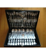 Antique SILVER PLATED ENCHANTED ROSE 50 PC SILVERWARE FLATWARE SET SEALED - $2,425.50