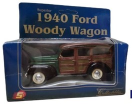 1940 FORD WOODY WAGON      SUPERIOR COLLECTIBLES  - 1:43  DIE-CAST UNPUNCHED