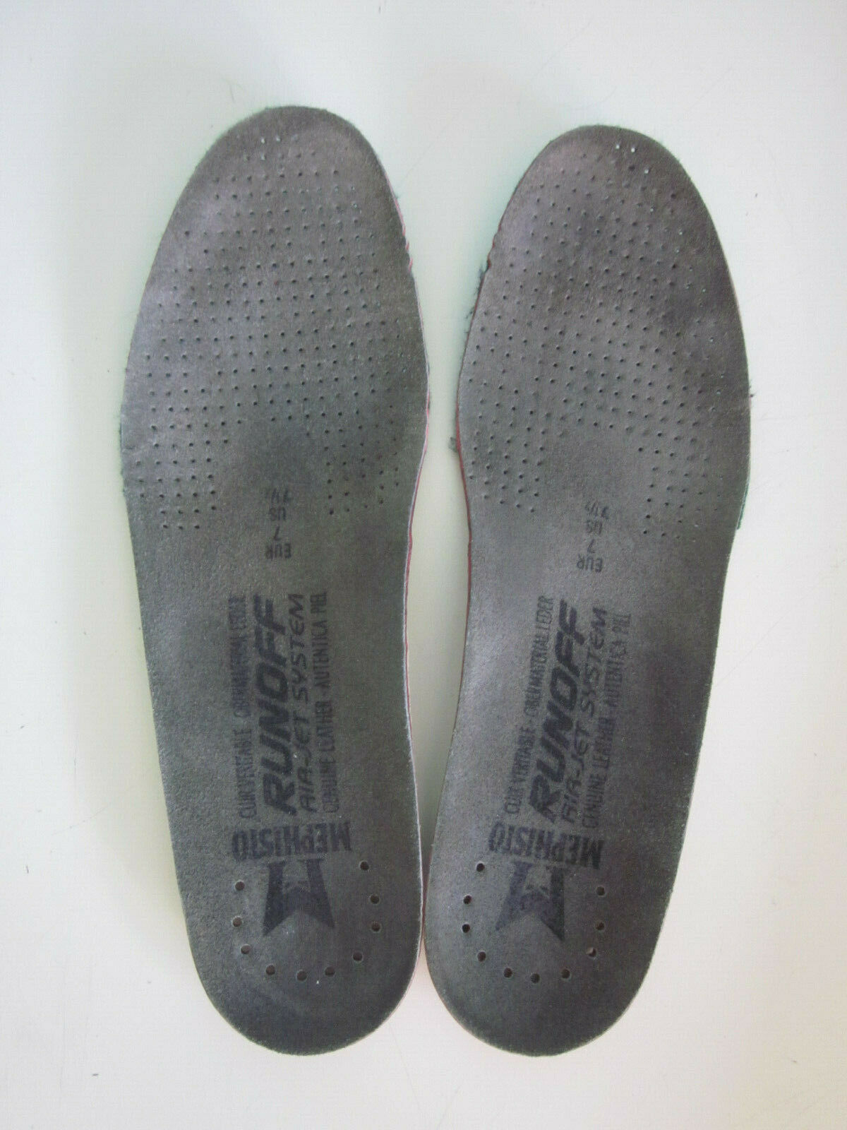 Mephisto Runoff Replacement Leather Insoles UK Size 7 US Mens 7.5 Euro