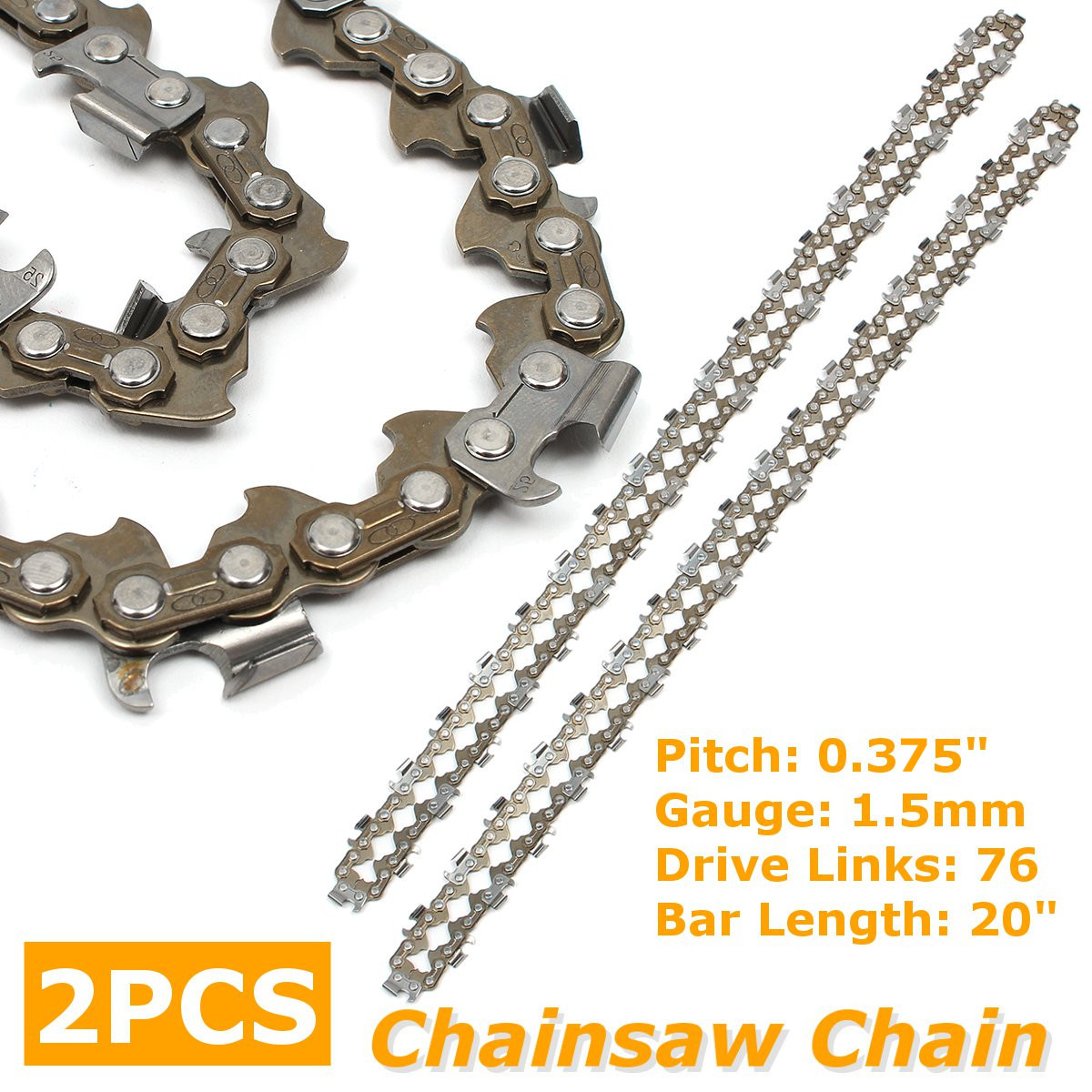 2pcs 20 inch Chainsaw Chain Semi Chisel For Rotatech Chainsaw Saw Chain ...