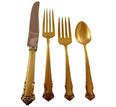 English Shell Gold by Lunt Sterling Silver Flatware Service For 12 Set V... - $3,600.00
