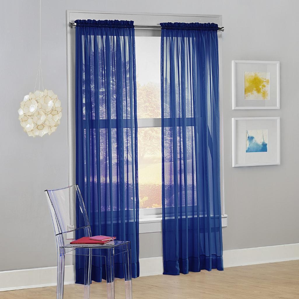 No 918 Calypso Sheer Voile Rod Pocket Curtain Panel