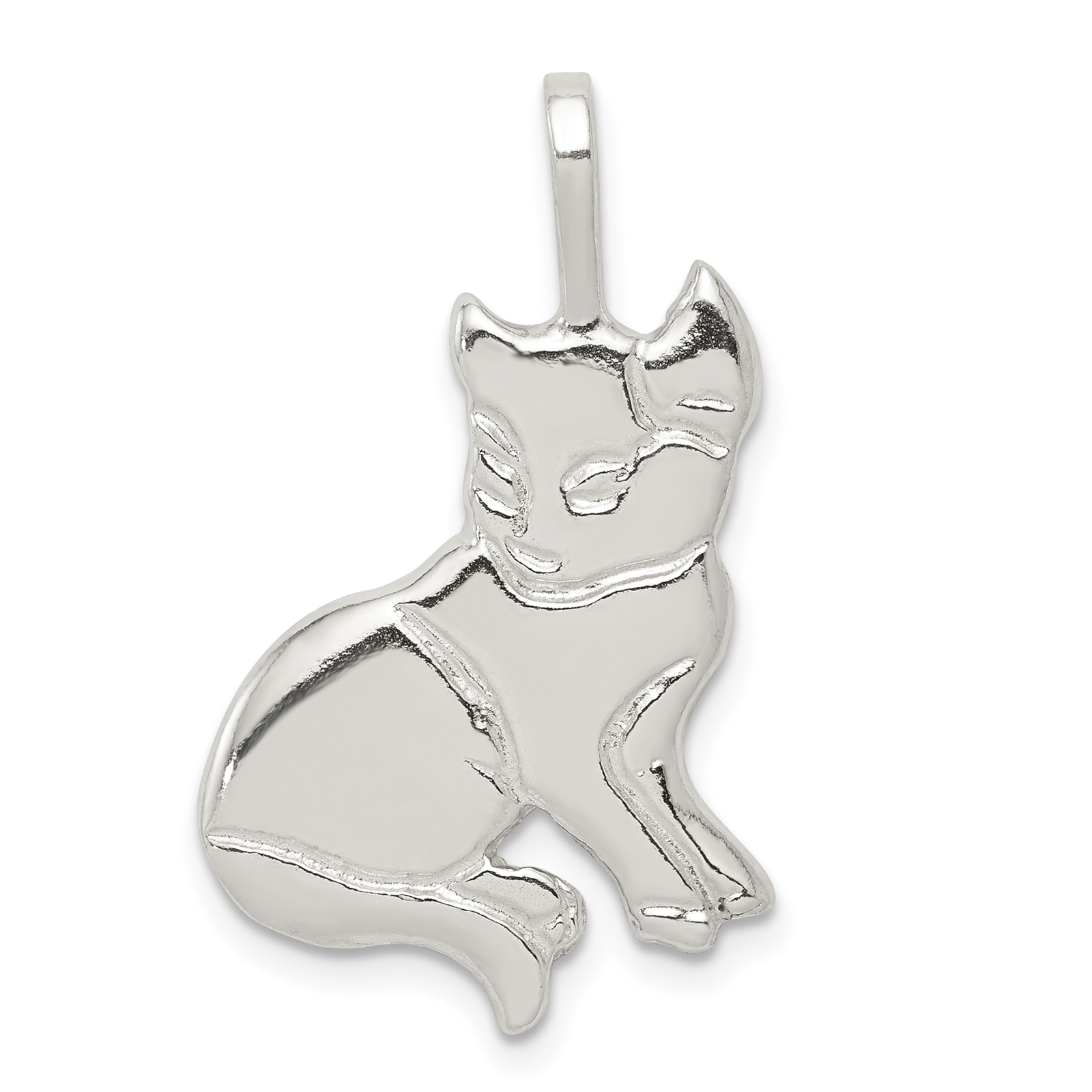 Sterling Silver Cat Charm Fine Charms & Charm Bracelets