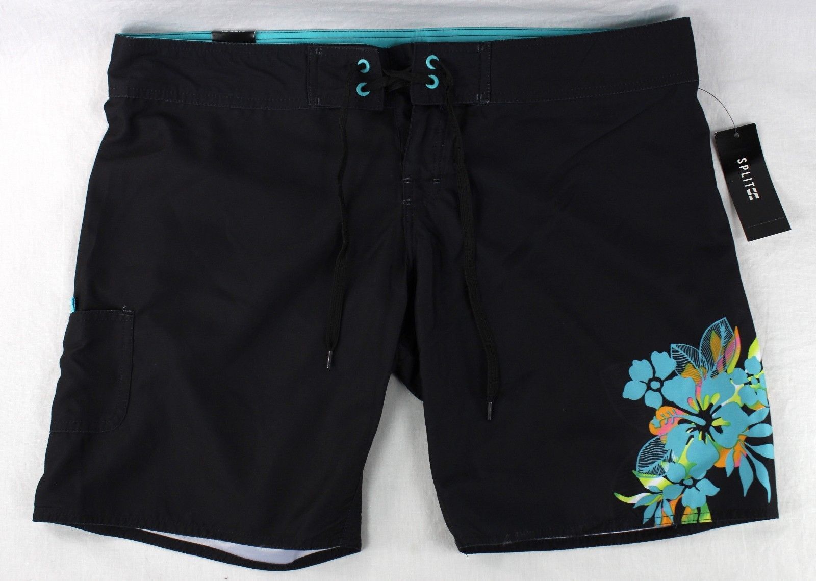Split Swimming Shorts Size XL SplitUSA New w/ Tags Black/Blue - $30.68