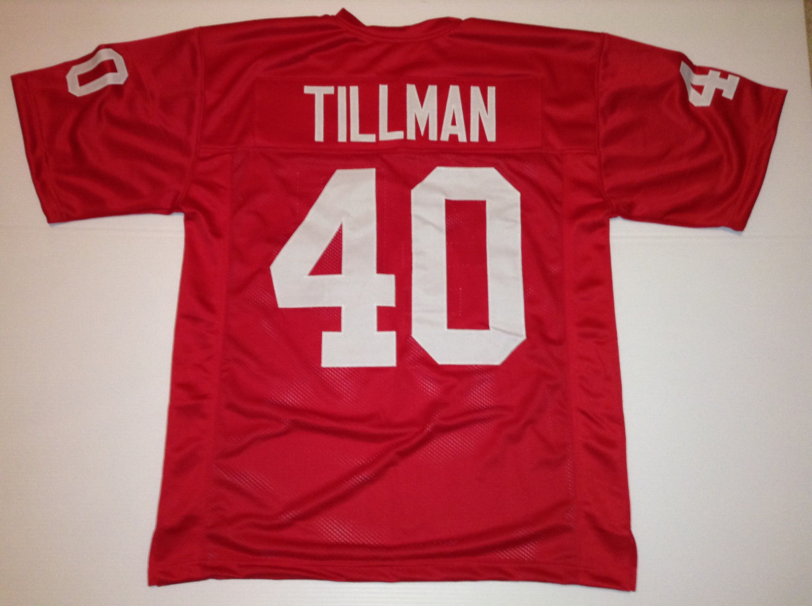 UNSIGNED CUSTOM Sewn Stitched Pat Tillman Red Jersey - M, L, XL, 2XL - Football-NFL