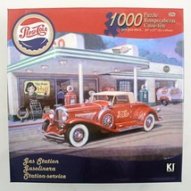 Michael Young Pepsi Cola Puzzle Gas Station Antique Car 1000 piece 20x27... - $14.80
