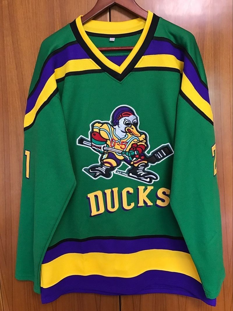 Mighty Ducks Hockey Jersey Conway Banks Bombay Goldberg Portman Custom