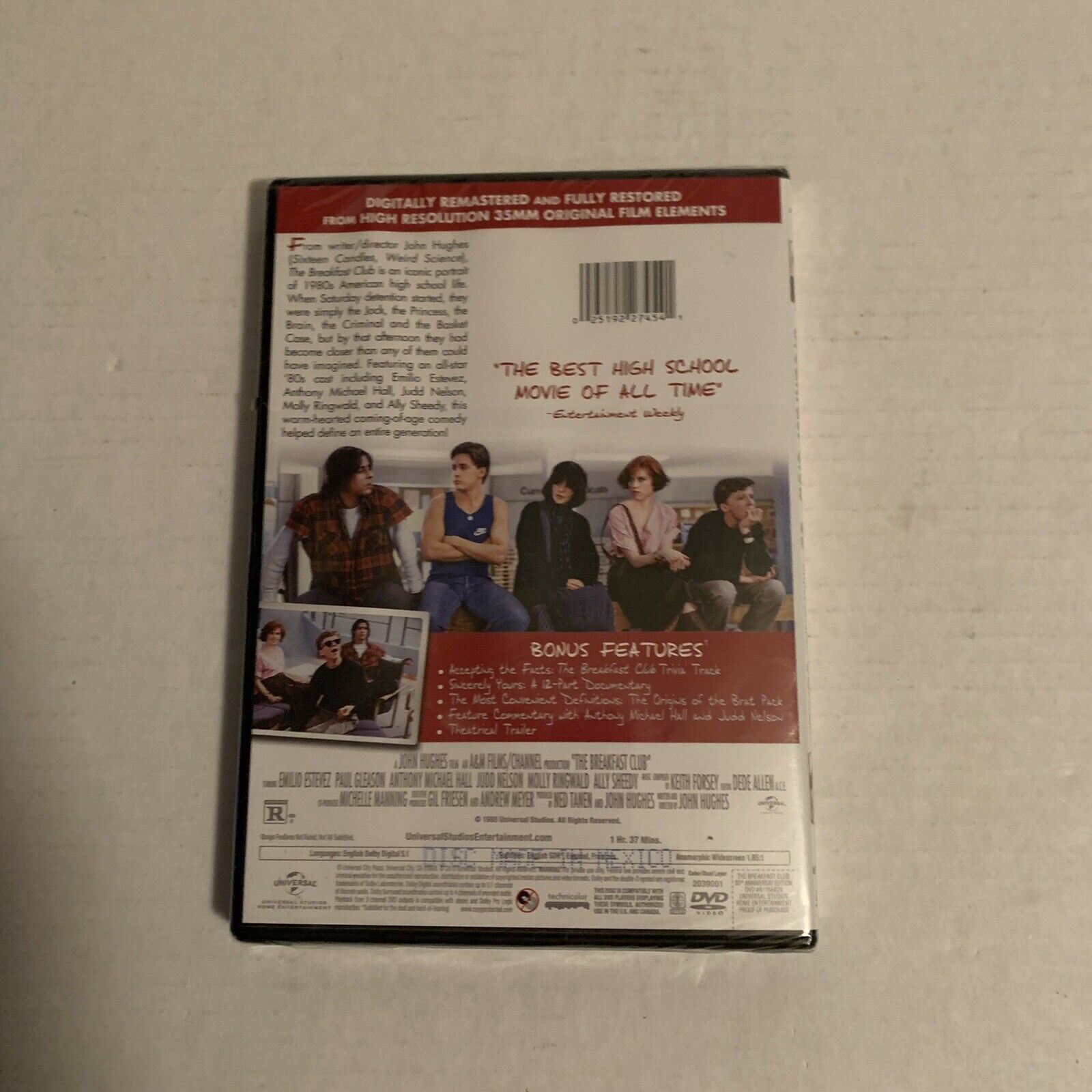 The Breakfast Club (30th Anniversary Edition) (DVD, 1985) Sealed #82 ...