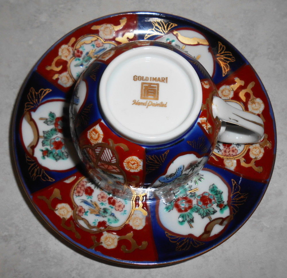 Antique Japanese Gold Imari Hand Painted Tea Cup & Saucer Cups & Saucers