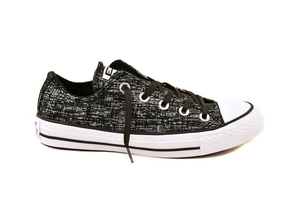 Converse Womens CTAS Sparkle Knit OX 553414C Sneakers Black Size UK 5 - $70.06