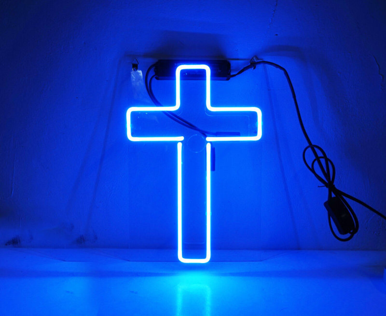 Primary image for Handmade 'Cross' Art Light Religion Banner LED Neon Light Sign 11"x8"