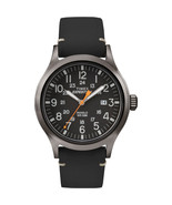 TIMEX EXPEDITION METAL SCOUT - BLACK LEATHER/BLACK DIAL - $49.95
