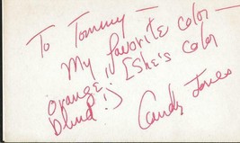 Candy Jones Signed Handwritten Note on Vintage 3x5 Index Card JSA